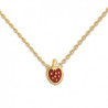 Collier fraise plaqué or - La Petite Française