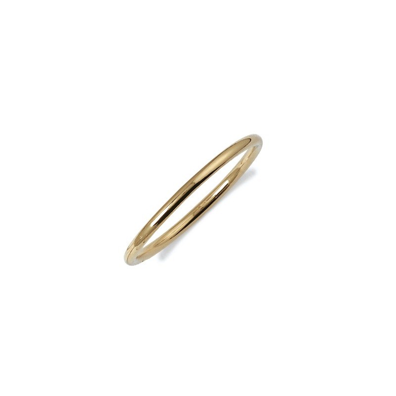 Bracelet jonc plaqué or fil rond - 5 MM - 66 MM