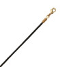 Cordon cuir noir - 42 cm plaqué or - La Petite Française