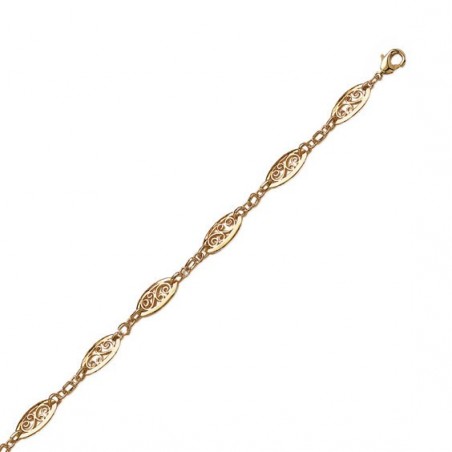 Bracelet filigrane en plaqué or