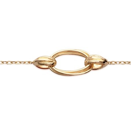 Bracelet multi-ovales en plaqué or - La Petite Française