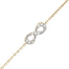 Bracelet infini  plaqué or et zirconiums - La Petite Française