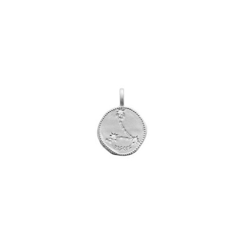 Pendentif constellation poissons argent et zirconiums - La Petite Française Pendentif constellation poissons argent et zirconiums - La Petite Française