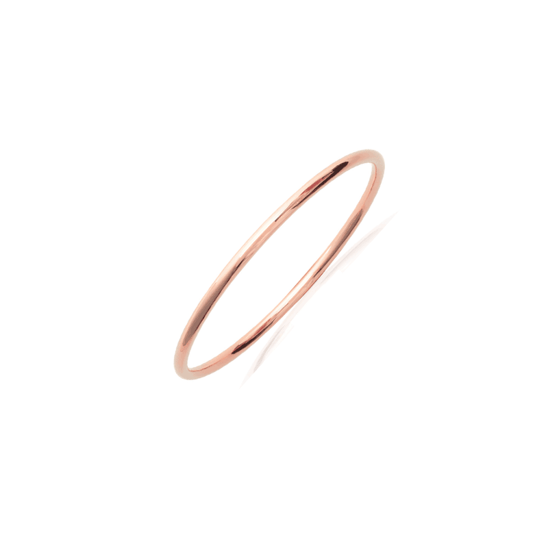 Bracelet jonc plaqué or rose fil rond - 3 MM - 66 MM - La Petite Française
