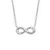 Collier infini argent et zirconiums  - Bijouterie La Petite Française