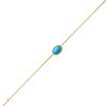 Bracelet Sophie plaqué or et pierre turquoise - La Petite Française
