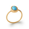 Bague Sophie plaqué or et pierre turquoise - La Petite Française
