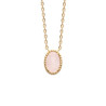 Collier Sophie plaqué or et pierre Quartz rose - La Petite Française
