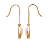 Boucles d'oreilles pendantes Sophie plaqué or et pierre Quartz rose - La Petite Française
