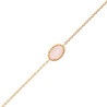 Bracelet Sophie plaqué or et pierre Quartz rose - La Petite Française