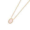 Collier Sophie plaqué or et pierre Quartz rose - La Petite Française
