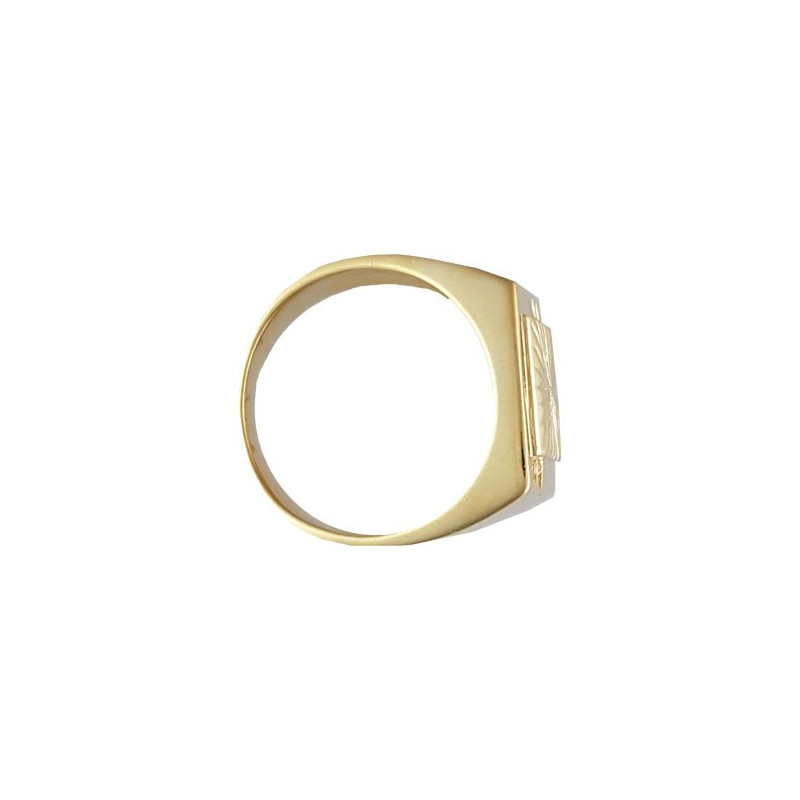 Bague Chevalière Plaqué Or 18 Carats - Tailles Disponibles Du 48 Au 68 - Neuf Avec étiquettes