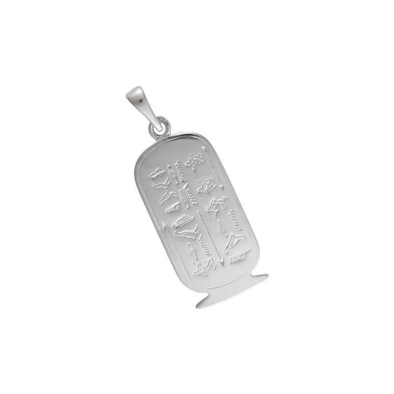 Pendentif cartouche Egyptien Or 9 carats gris - 37 MM - La Petite Française
