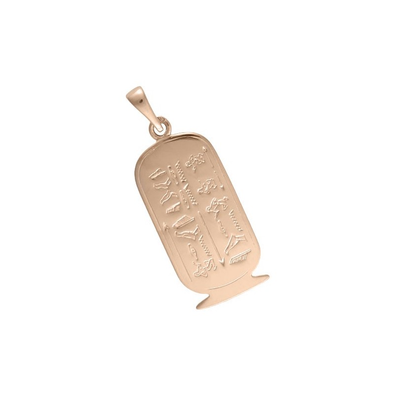 Pendentif cartouche Egyptien Or 18 carats rose - 37 MM - La Petite Française
