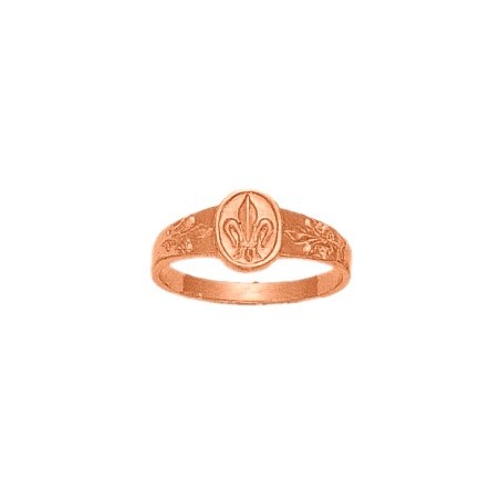 Bague fleurs de Lys Or 18 carats rose - La Petite Française
