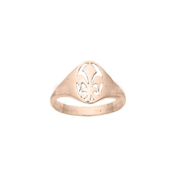 Bague fleur de Lys Or 18 carats rose - La Petite Française
