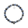 Bracelet perles pierre Sodalite et crâne -  La Petite Française