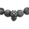 Bracelet perles pierre Labradorite et crâne -  La Petite Française