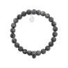 Bracelet perles pierre Labradorite et crâne -  La Petite Française