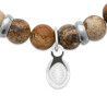 Bracelet perles pierre Jaspe marron -  La Petite Française