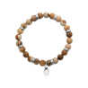 Bracelet perles pierre Jaspe marron -  La Petite Française