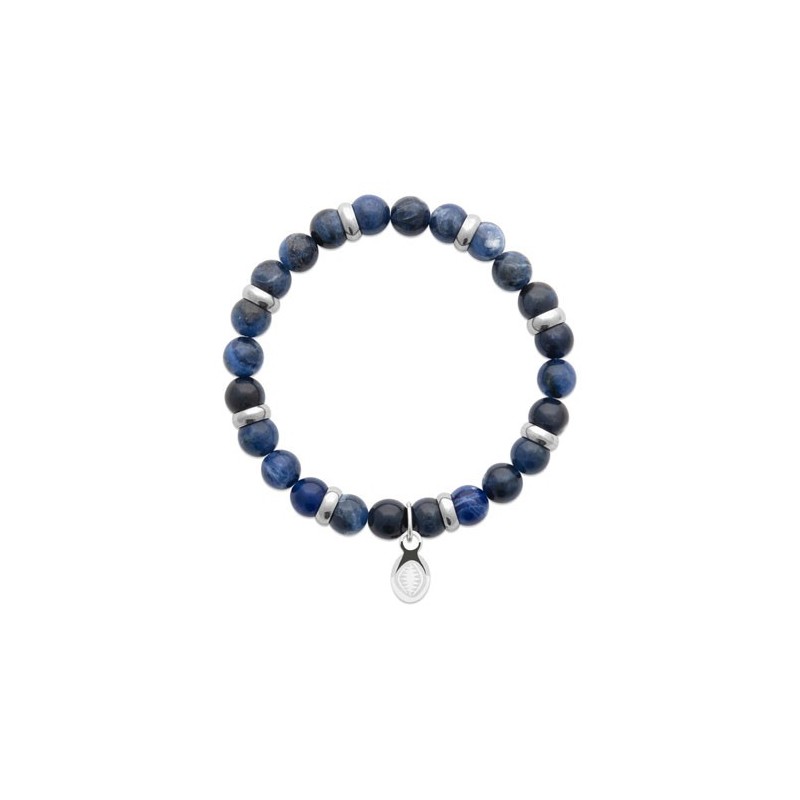 Bracelet perles pierre Jaspe bleu - La Petite Française Bracelet perles pierre Jaspe bleu - La Petite Française