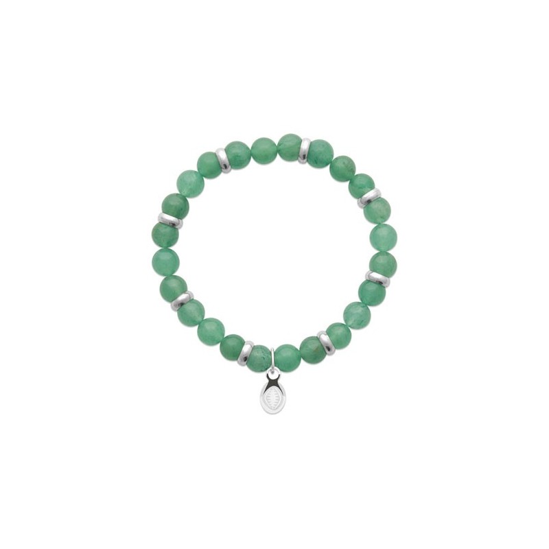 Bracelet perles pierre Quartz vert - La Petite Française Bracelet perles pierre Quartz vert - La Petite Française