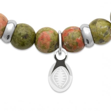 Bracelet perles pierre Unakite -  La Petite Française