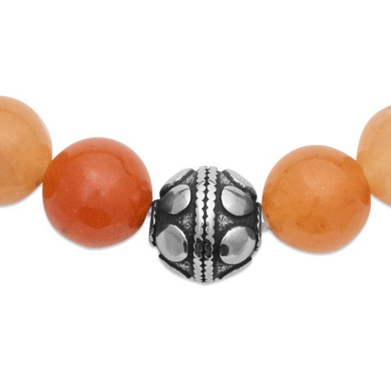 Bracelet perles pierre Aventurine orange -  La Petite Française