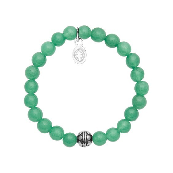 Bracelet perles pierre Aventurine verte -  La Petite Française