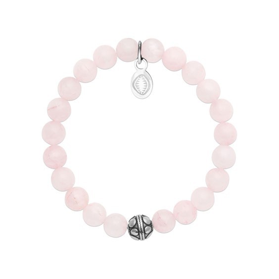Bracelet perles pierre Quartz rose -  La Petite Française