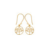 Boucles d'oreilles pendantes arbre de vie plaqué or - La Petite Française
