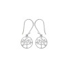 Boucles d'oreilles pendantes arbre de vie argent - La Petite Française