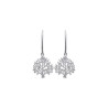 Boucles d'oreilles pendantes arbre de vie argent - La Petite Française