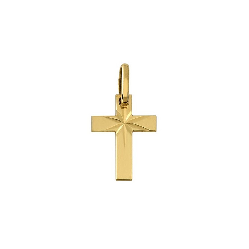 Croix diamantée Or 18 carats jaune - La Petite Française