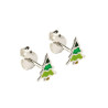Boucles d'oreilles sapins de Noël argent -  la Petite Française