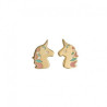 Boucles d'oreilles licorne plaqué or -  la Petite Française