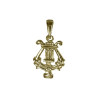 Pendentif lyre plaqué Or -  la Petite Française