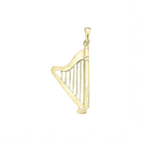 Pendentif harpe plaqué or GM -  la Petite Française