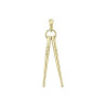 Pendentif Baguette de tambour ou batterie plaqué Or -  la Petite Française