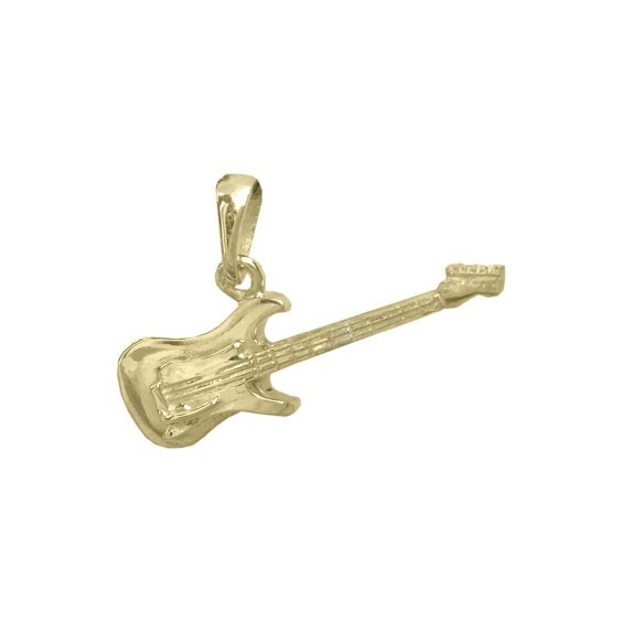 Pendentif guitare électrique plaqué or