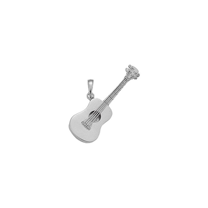 Pendentif guitare argent - 40 MM -  la Petite Française