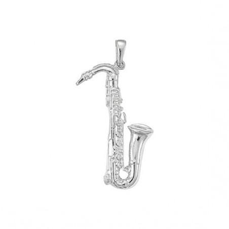 Pendentif saxophone argent - 42 MM -  la Petite Française