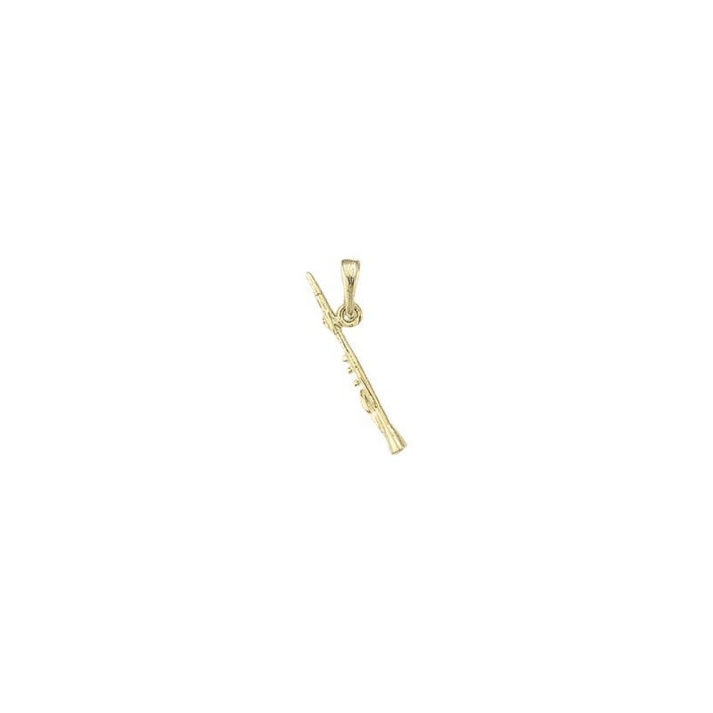 Pendentif clarinette Or 18 carats jaune - 26 MM -  la Petite Française