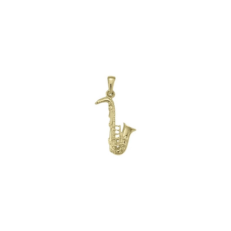 Pendentif saxophone Or 18 carats jaune - 31 MM -  la Petite Française