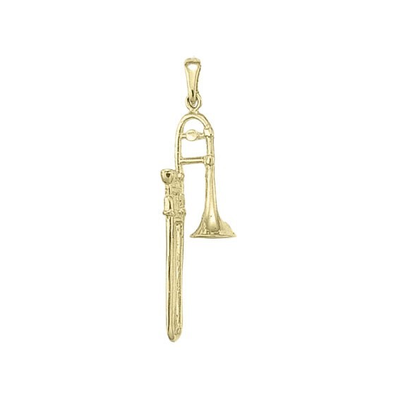Pendentif trombone à coulisse Or 18 carats jaune -  la Petite Française