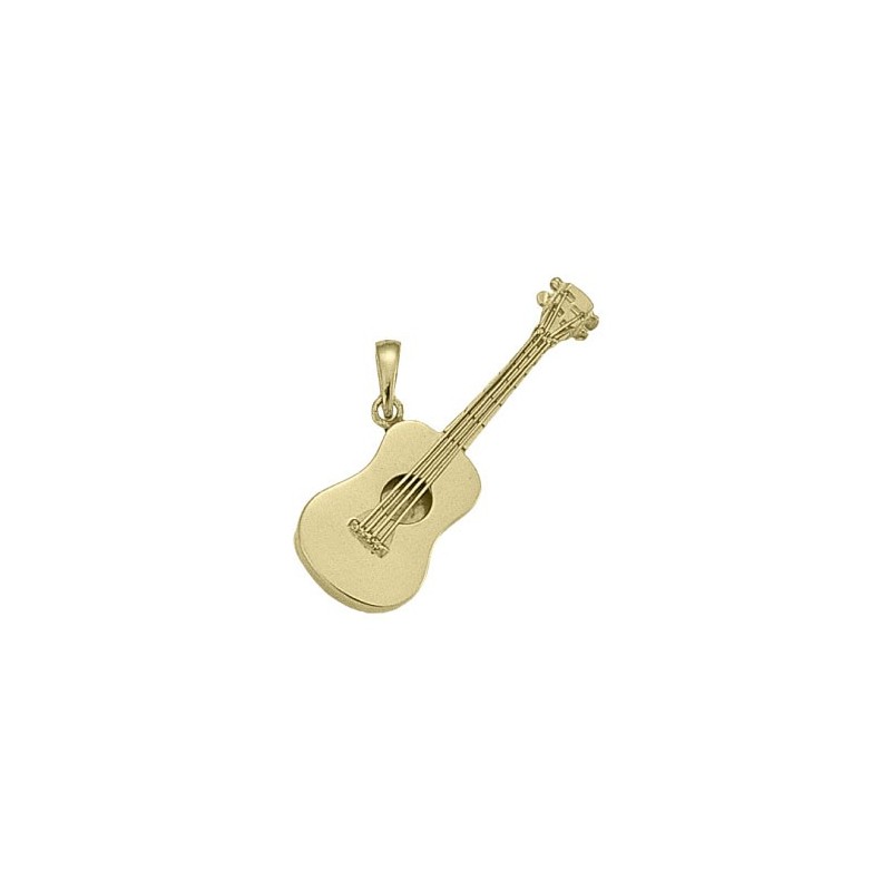 Pendentif guitare Or 18 carats jaune - 40 MM -  la Petite Française