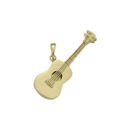 Pendentif guitare Or 18 carats jaune - 40 MM -  la Petite Française