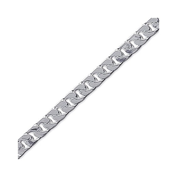Bracelet identité gourmette argent - 18 cm - 4 mm