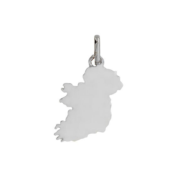 Pendentif carte Irlande Or 18 carats gris -  Bijouterie La Petite Française